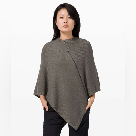 lululemon athletica Sweaters - Lululemon Women’s On The Go Poncho Grey Sage -
One Size